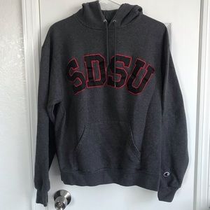 SDSU grey champion hoodie size M